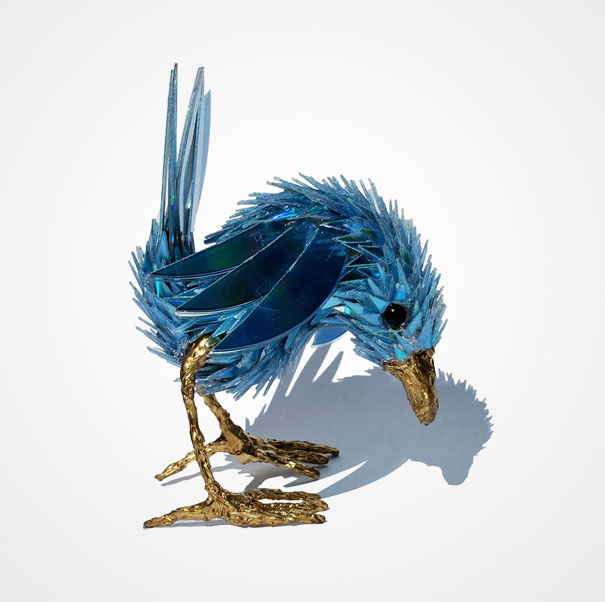 old cd sculptures