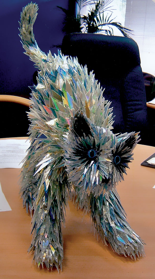 old cd sculptures