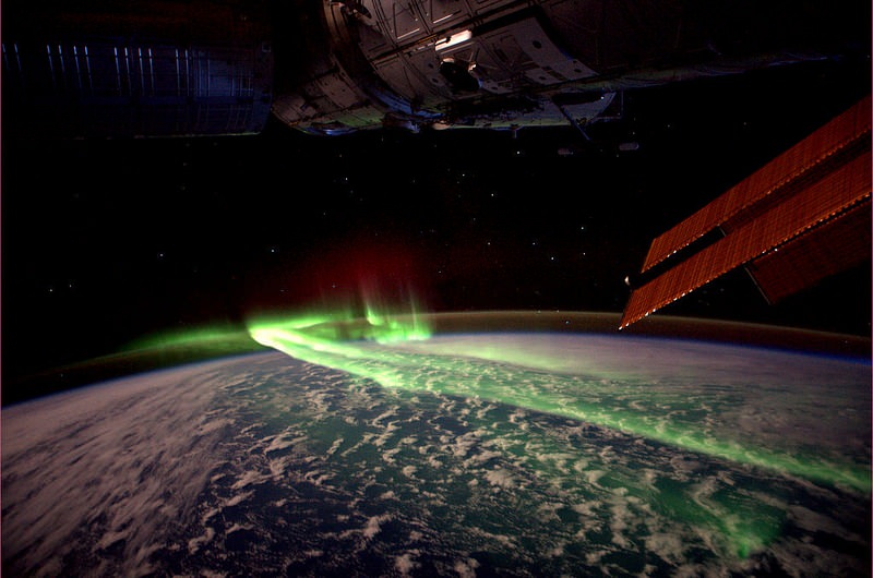 Southern Lights (Aurora Australis) between Antarctica and Australia