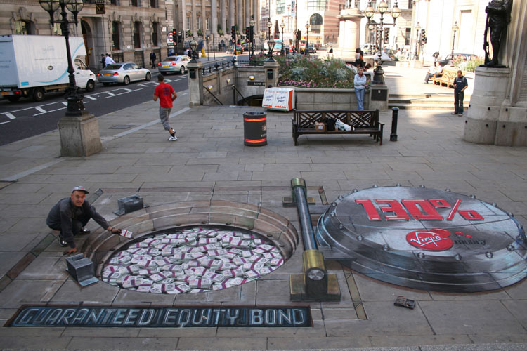 Julian Breever chalk 3d street art 5