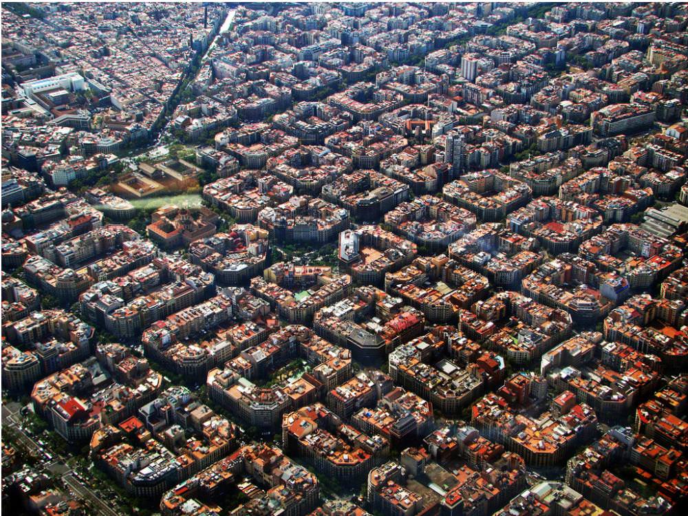 barcelona spain aerial view 5