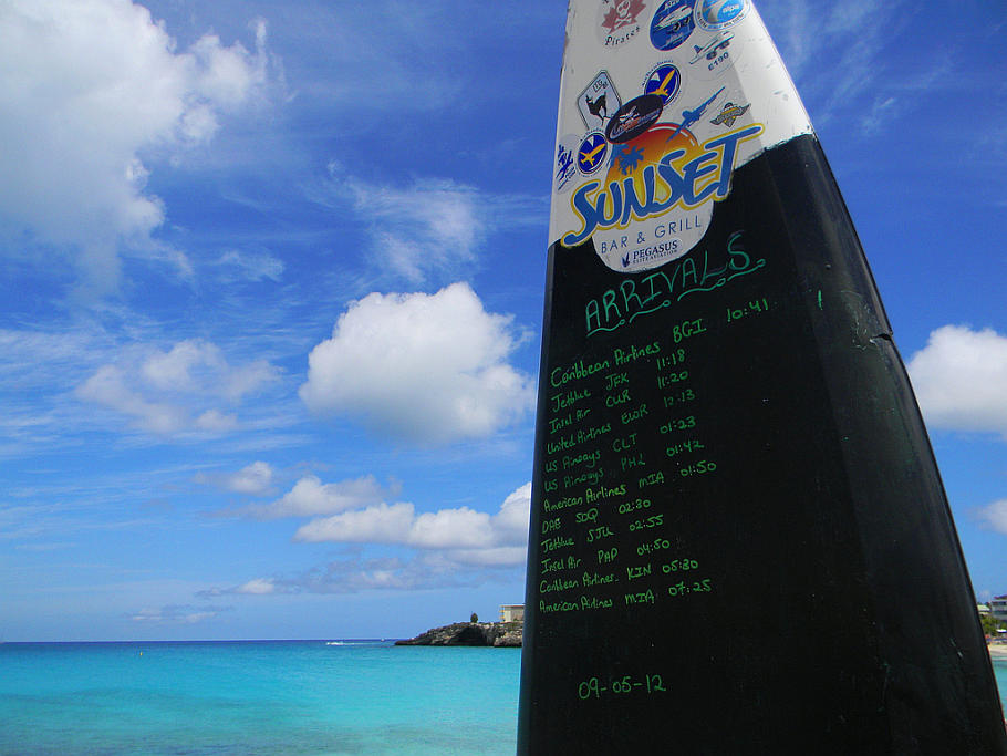 Sint Maarten Airplane Papan