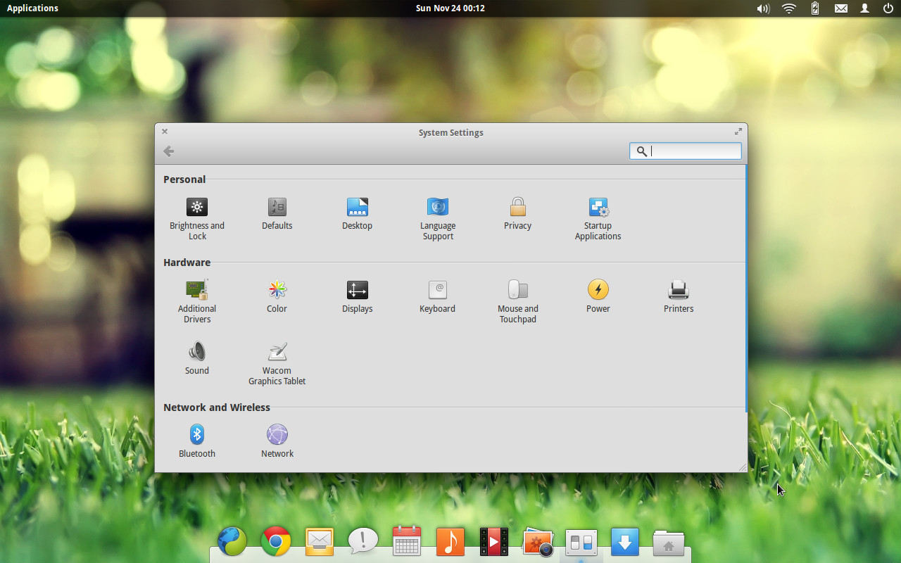 elementary os system settings